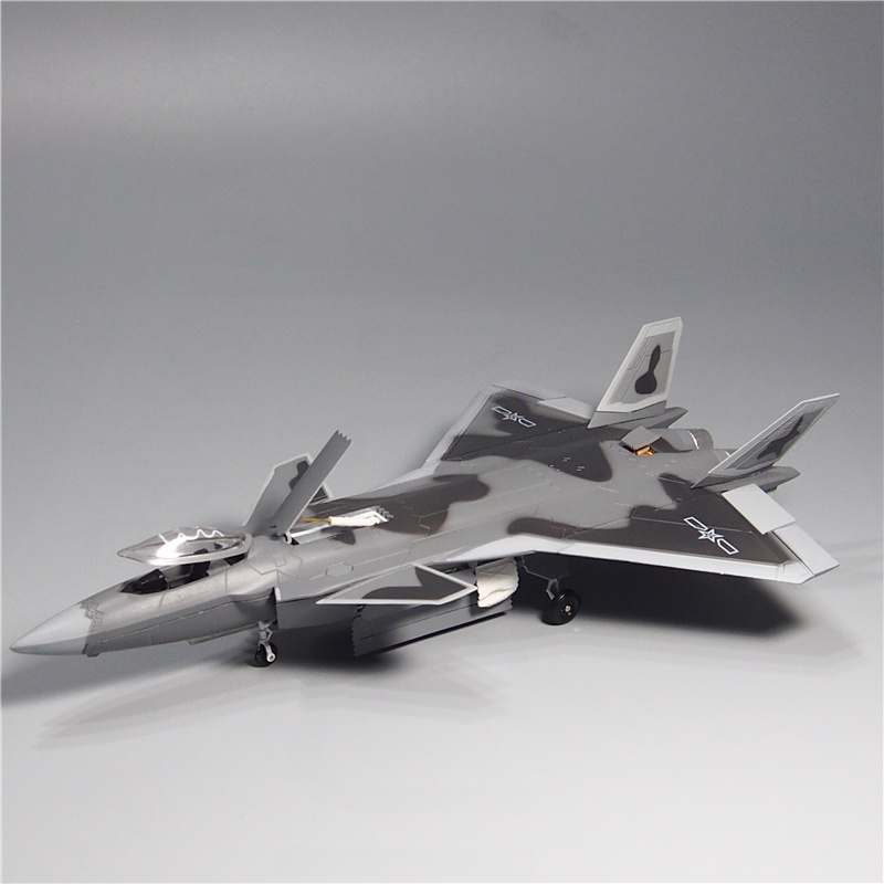 高档1:100 72 48歼20战斗机模型合金仿真歼二十飞机摆件中航成飞