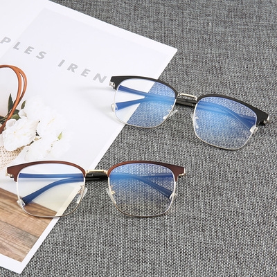 高档男女全框防蓝光辐射眼镜无度数电脑护目平光变色配近视防雾抗