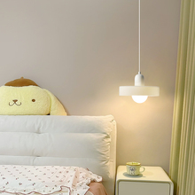 小时光 法式复古奶油风床头小吊灯现代简约新款玻璃卧室吊线灯具