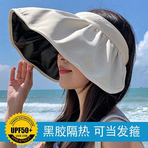 女贝壳帽大檐遮脸防晒帽