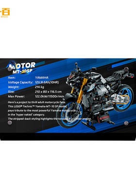 LYB乐一百适用乐高机械组42159雅马哈摩托车亚克力展示铭牌