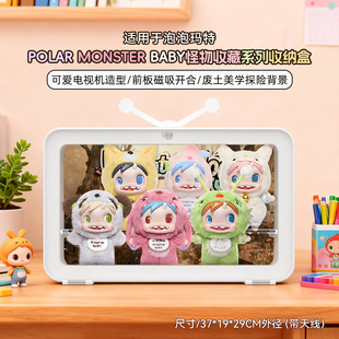 乐一百用泡泡玛特POLAR Baby怪物收藏毛绒盲盒展示盒相框 Monster
