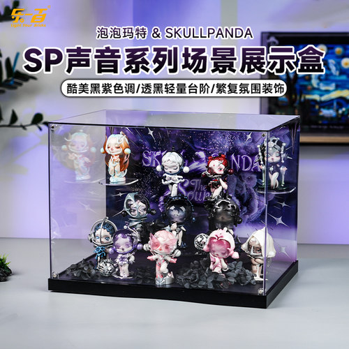 LYB适用泡泡玛特sp声音系列盲盒主题场景展示盒sp13透明挂墙相框