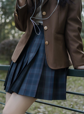 【夜枫】零度句号原创格裙jk制服格子裙短裙校供感学院风半身裙女