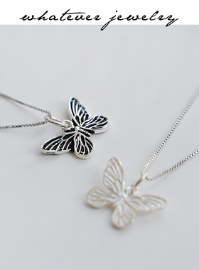 whatever925银蝴蝶通勤甜美项链