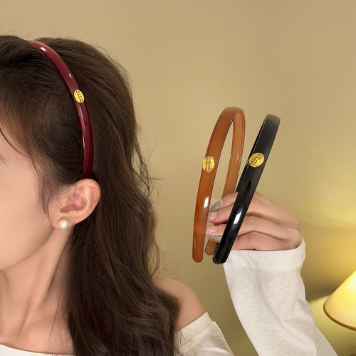 发箍女2025年高级感简约果冻色防滑带齿韩版头箍洗脸压发盘发器
