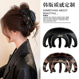小众原创南瓜抓夹女时尚多发量鲨鱼夹新款加厚发夹抓力紧盘发夹