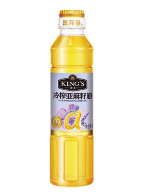 金龙鱼king's亚麻籽油冷榨一级400ml 胡麻油家用