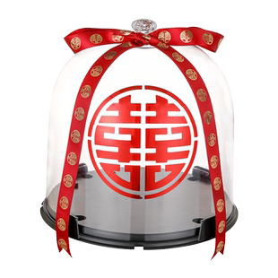 婚鞋盒带锁接亲结婚游戏道具盒子套圈透明鸟笼红色藏婚鞋整蛊神器