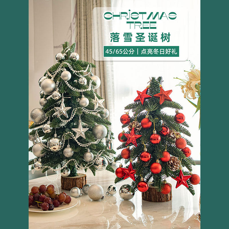 圣诞树家用迷你儿童圣诞装饰