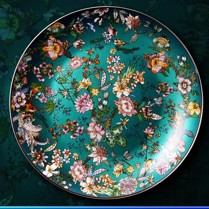 德罗嘉陶瓷中式平盘西餐盘牛排盘创意骨瓷酒店碗碟子餐具摆台套装,餐饮具,盘,淘宝优惠券,粉丝福利购,淘宝优惠卷