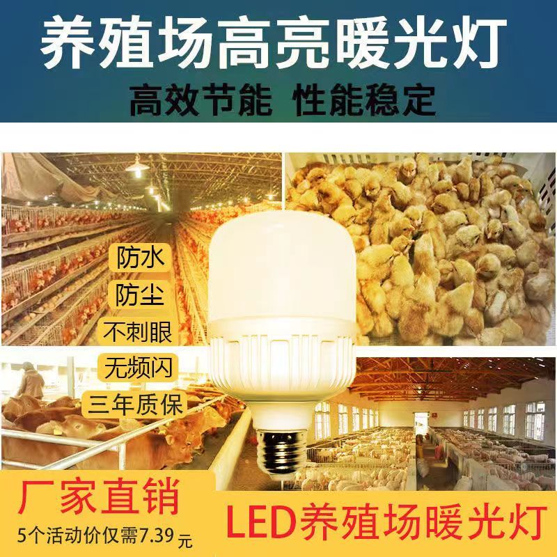 LED暖光灯泡超亮E27螺口