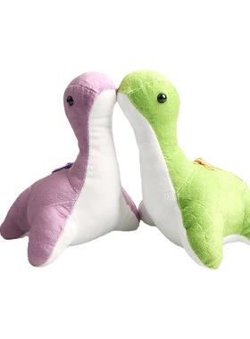 跨境新品Ness monster卡通绿色恐龙毛绒玩偶可代发现货