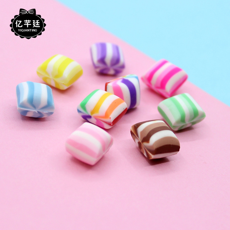 韩国diy手工饰品配件 仿真渐变色糖果口香糖彩虹糖-B3