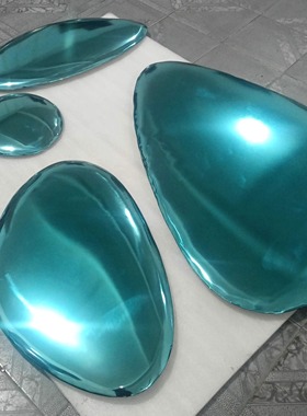 不锈钢石头雕塑镜面金属艺术品几何创意镜面电镀单面定制