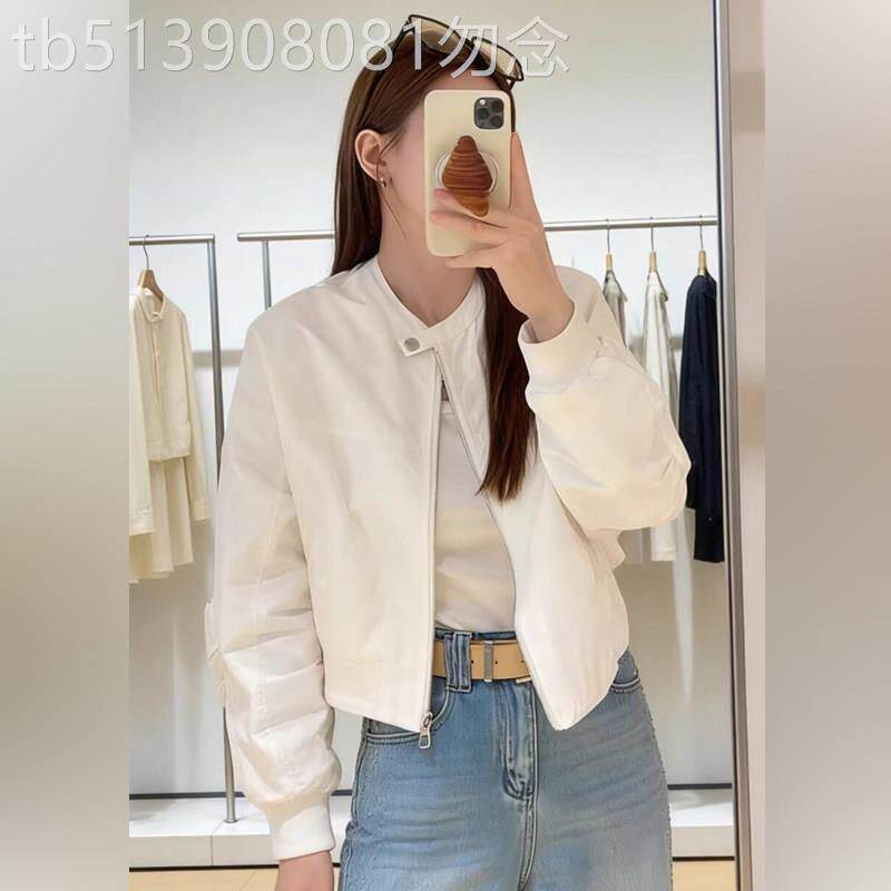 潮牌韩系立领短款棒球服外套女春秋季休闲百搭小个子夹克薄款上衣