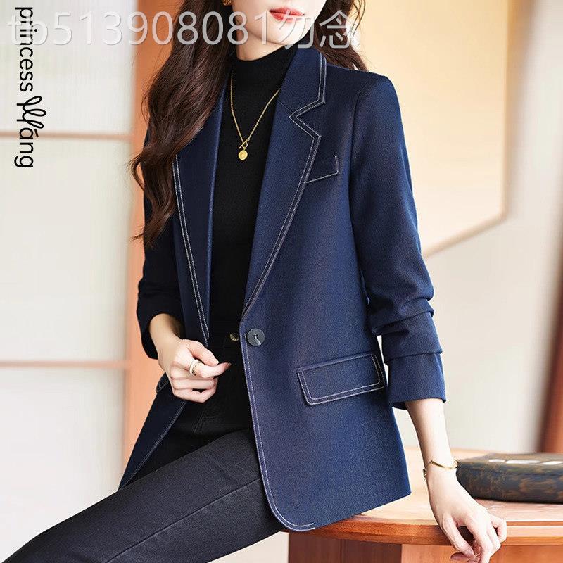 洋派修身西装外套女春秋2026新款高级感简约小西服上衣女气质通勤