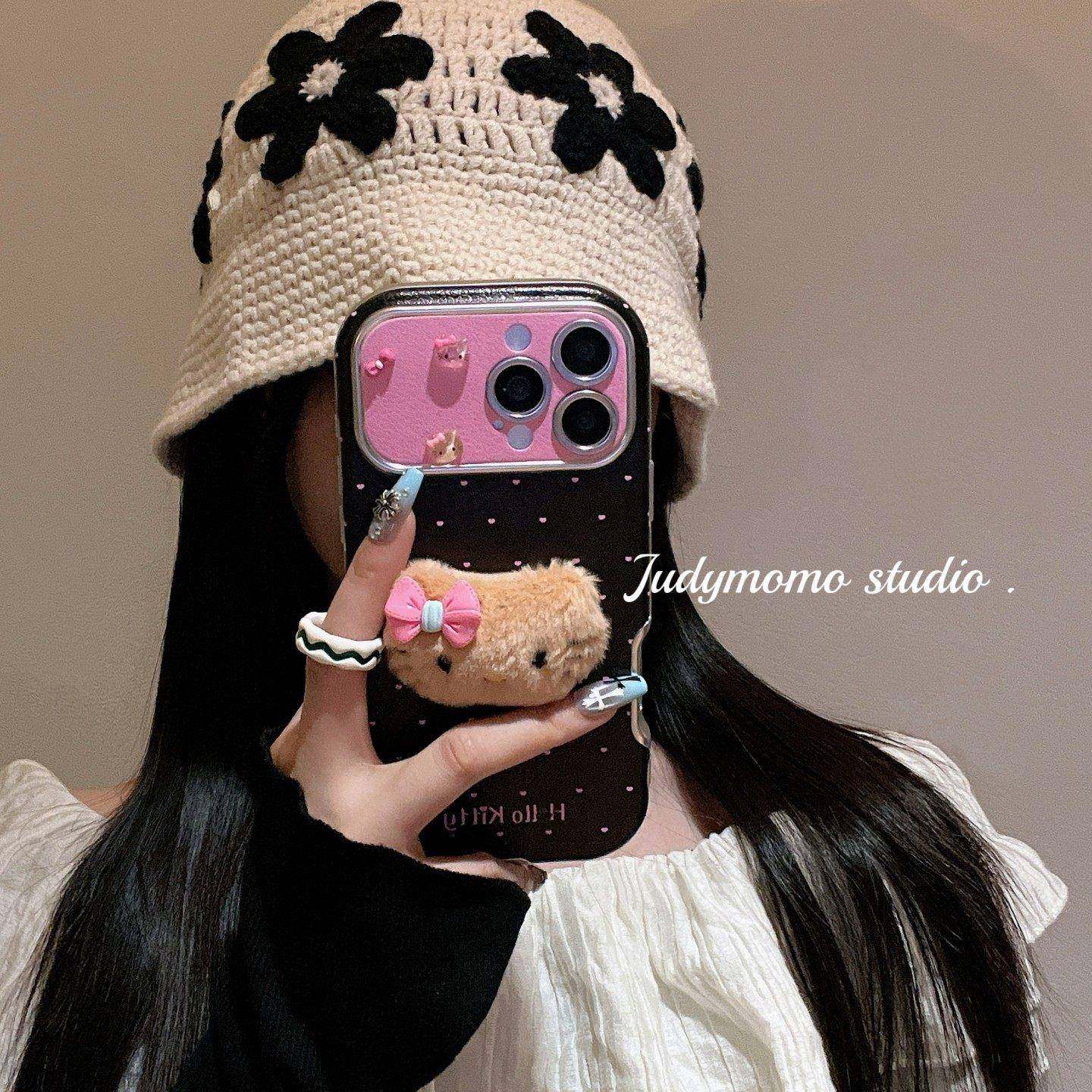 日本ins粉黑爱心波点萌萌可爱KT猫适用iPhone17promax壳15pro苹果17新款16少女心全包14女生,3C数码配件,手机保护套/壳,淘宝优惠券,粉丝福利购,淘宝优惠卷