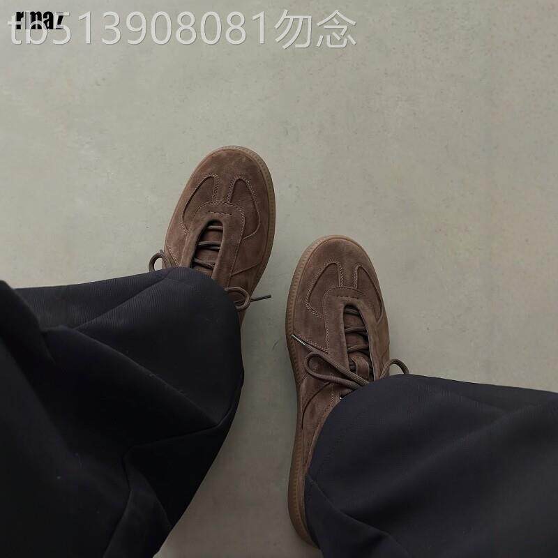 法国真皮复古老钱风德训鞋男透气增高通勤阿甘鞋英伦风耐磨休闲鞋