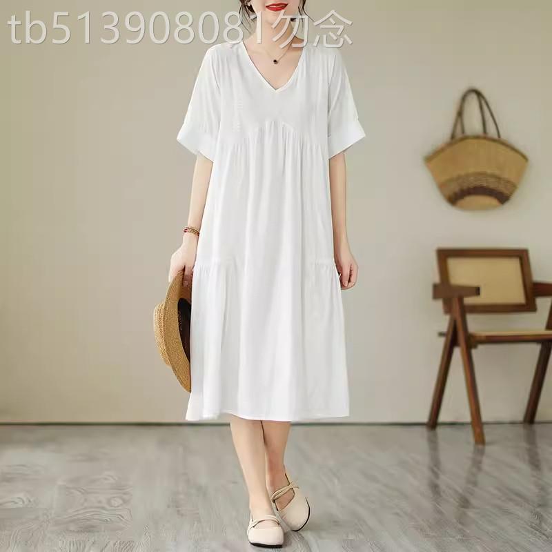 2026新款夏季洋气裙子大码女装夏装胖mm遮肚子显瘦女士连衣裙长裙