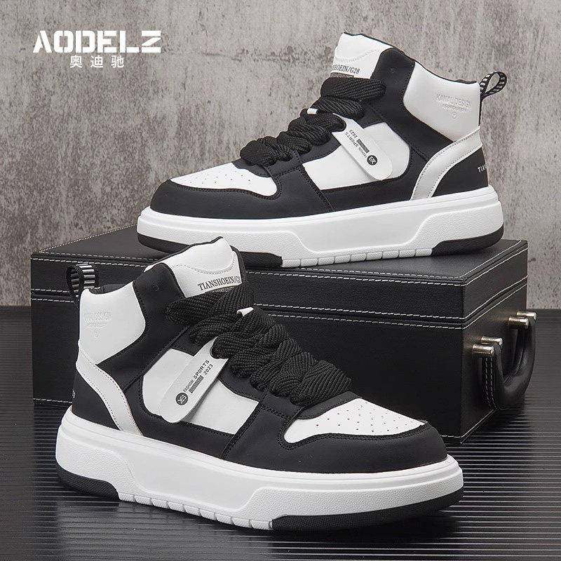 欧洲站高帮男鞋2025秋季新款潮牌奢侈品厚底板鞋内增高休闲运动鞋