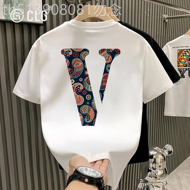 香港CLG潮牌夏季男短袖潮流新款百搭休闲圆领趣味印花纯棉T恤上衣