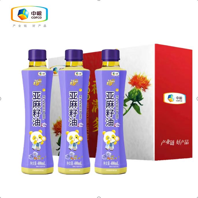 中粮福临门亚麻籽油礼盒图片