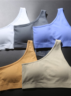 欧美牛货！单肩运动文胸女美背防震跑步聚拢斜肩背心健身瑜伽内衣