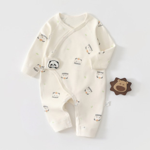 新生婴儿儿衣服春秋季 蝴蝶衣初生宝宝连体哈衣纯棉睡衣小月龄爬服