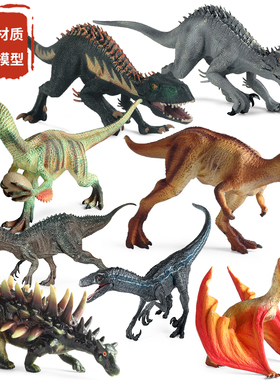 TPR翼龙霸王龙窃蛋龙暴虐龙肿头龙儿童仿真动物恐龙模型玩具摆件