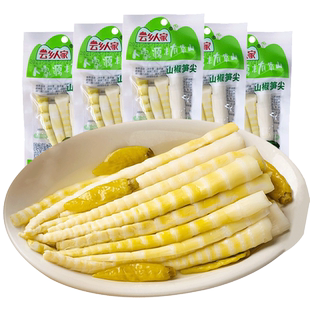 云乡人家山椒笋尖泡椒竹笋开袋即食笋片脆笋子泡椒脆笋小包装零食