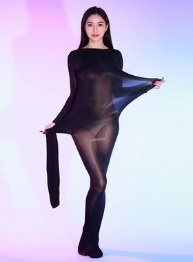 2026300斤可穿大码油光连体衣超薄丝滑912针马油连体丝袜