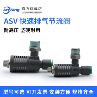510F 08S 410F SMC型快速排气节流阀ASV310F 10S 12S