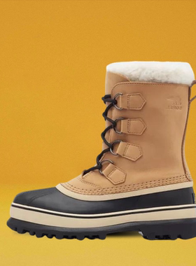 SOREL冰熊雪地靴女加拿大男靴CARIBOU小码大童款男猎鸭靴女靴极寒