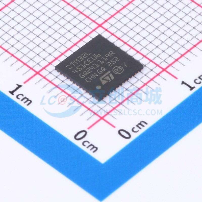 单片机(MCU/MPU/SOC) STM32L451CEU6 UFQFPN-48 ST(意法半导体) - 实物图