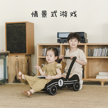 宝宝手推低矮玩具收纳赛车汽车造型木制学步婴儿可坐快慢可调