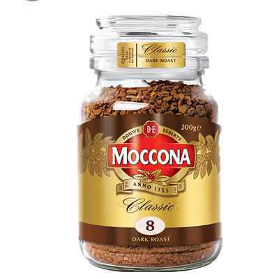 荷兰进口Moccona摩可纳8号无蔗糖美式健身学生冻干速溶黑咖啡正品