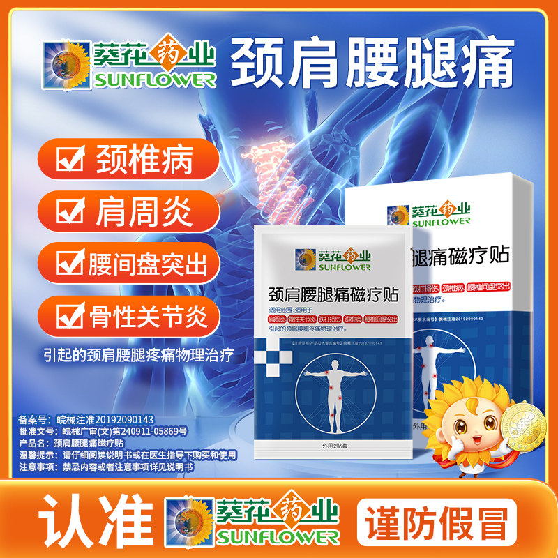 颈肩腰腿痛用葵花热敷磁疗贴