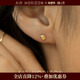 AIR HORIZON切面圆珠10k黄金耳钉女气质耳饰养耳洞迷你轻奢耳环
