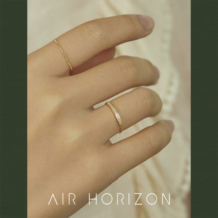 AIR 可调节14K金戒指小众设计食指戒轻奢高级感礼物 HORIZON抽拉式