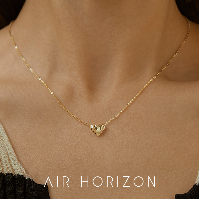 AIR-HORIZON纯银爱心吊坠女项链