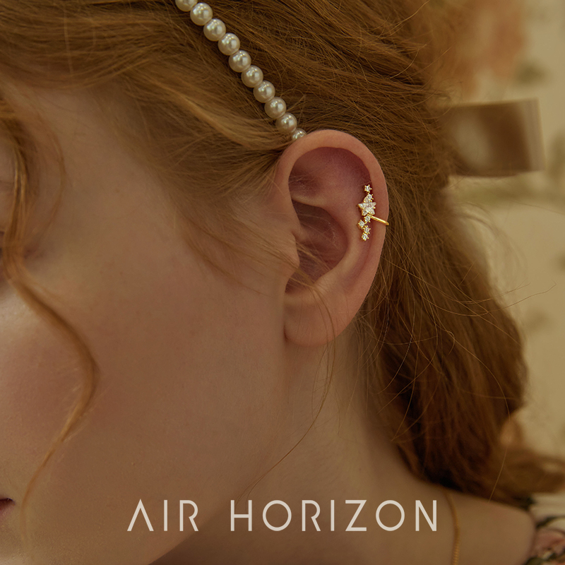 星星鋯石輕奢簡約高級感耳骨夾