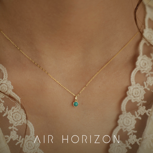 AIR-HORIZON绿松石14K金女项链