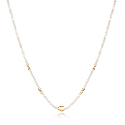 AIR-HORIZON不规则肌理珍珠项链