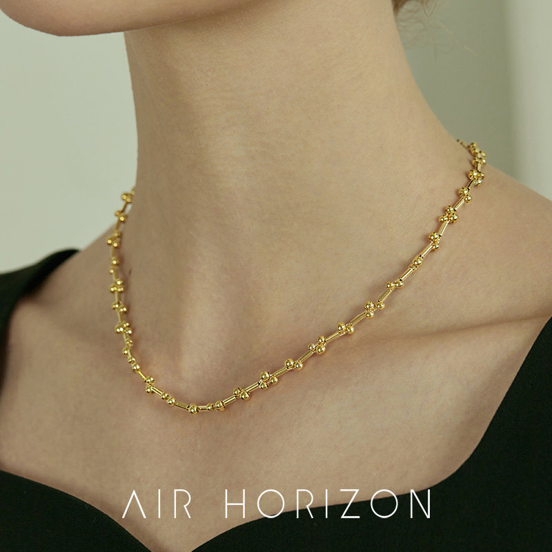 AIR-HORIZON金属串珠女锁骨链图片