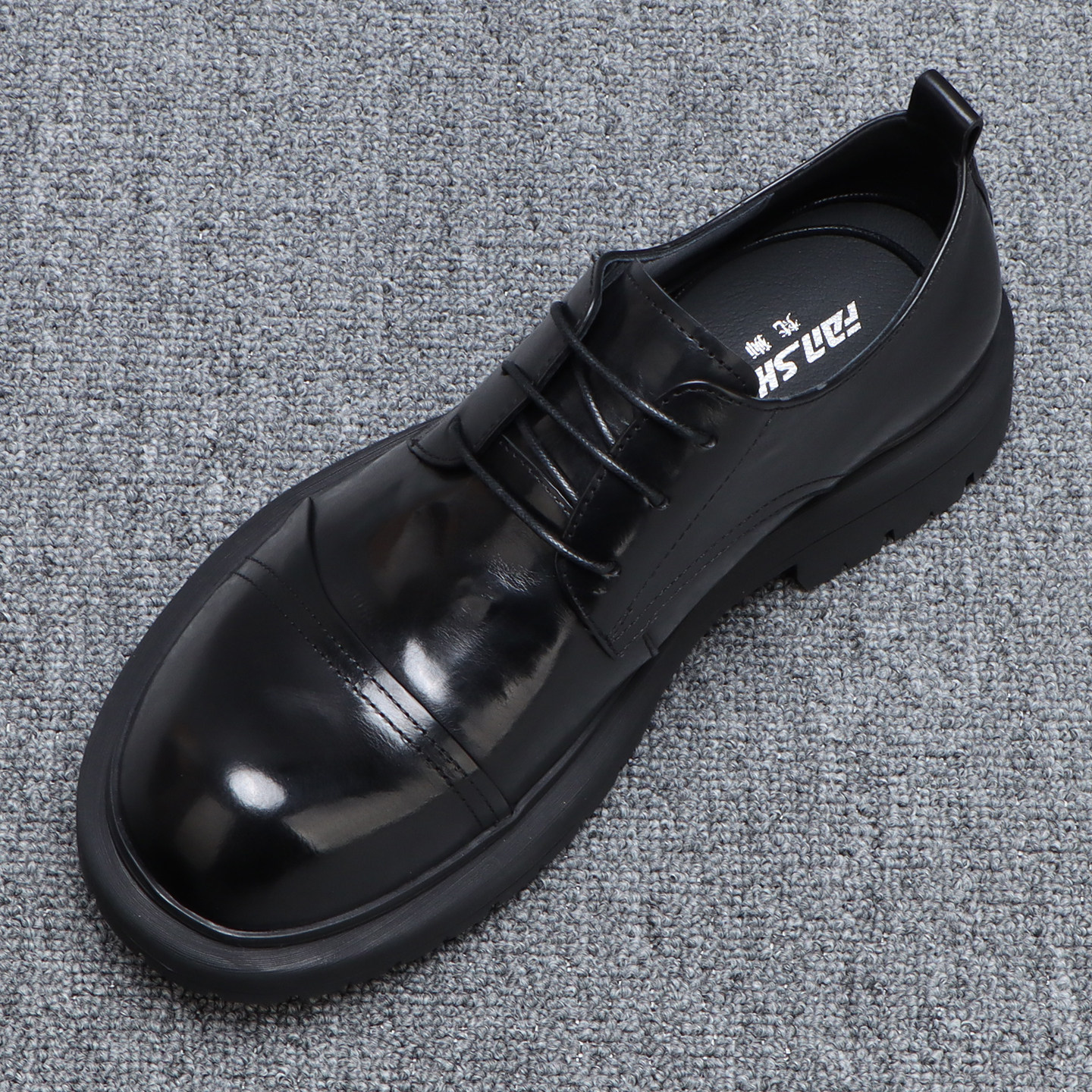 休闲皮鞋男款2026新款商务男鞋英伦百搭头层牛皮厚底增高德比鞋子