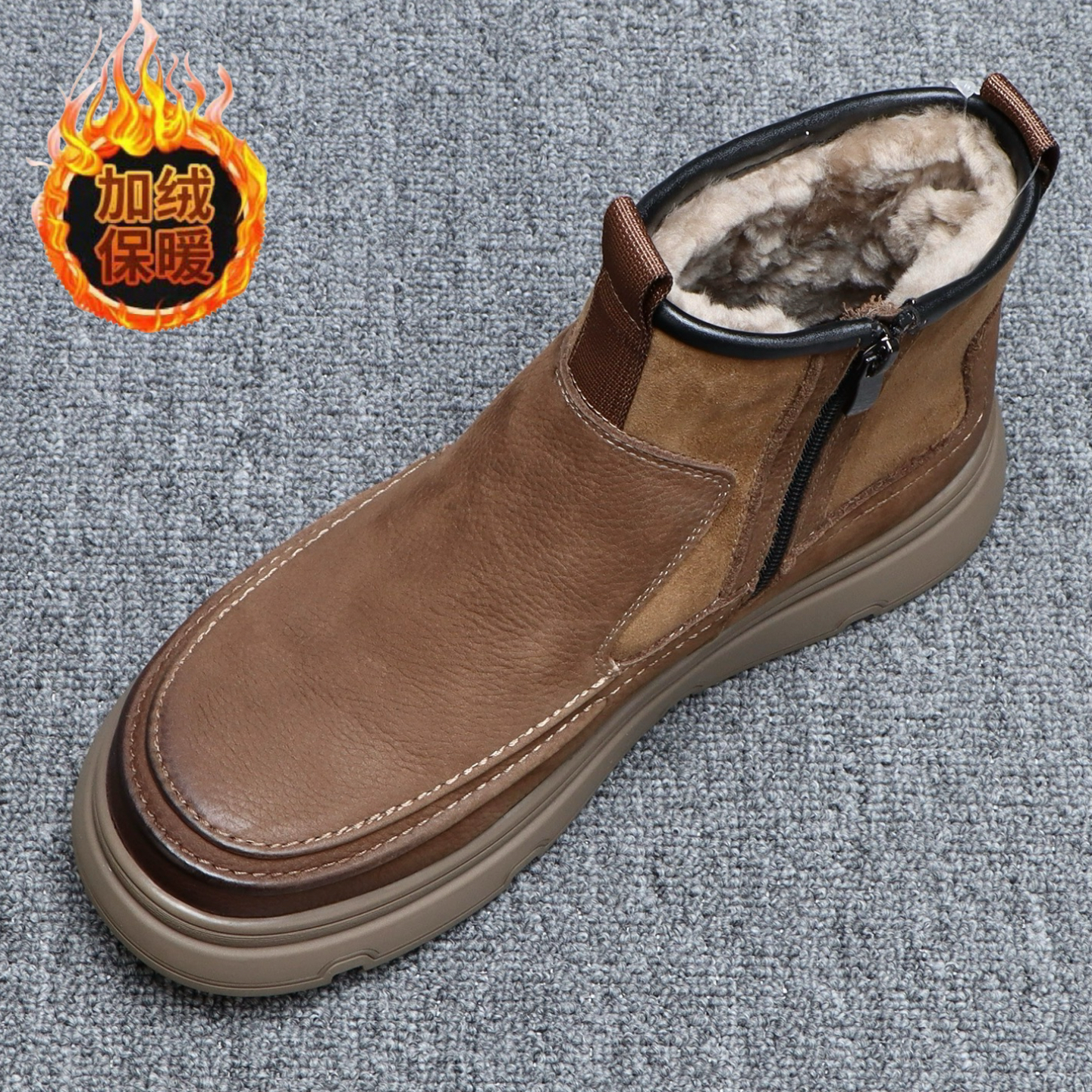高帮棉鞋男款冬季加绒男士雪地靴