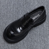 男款 真皮厚底正装 商务休闲鞋 大头皮鞋 轻奢百搭厚底乐福鞋