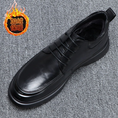 马丁靴男款冬季加绒保暖高帮皮鞋