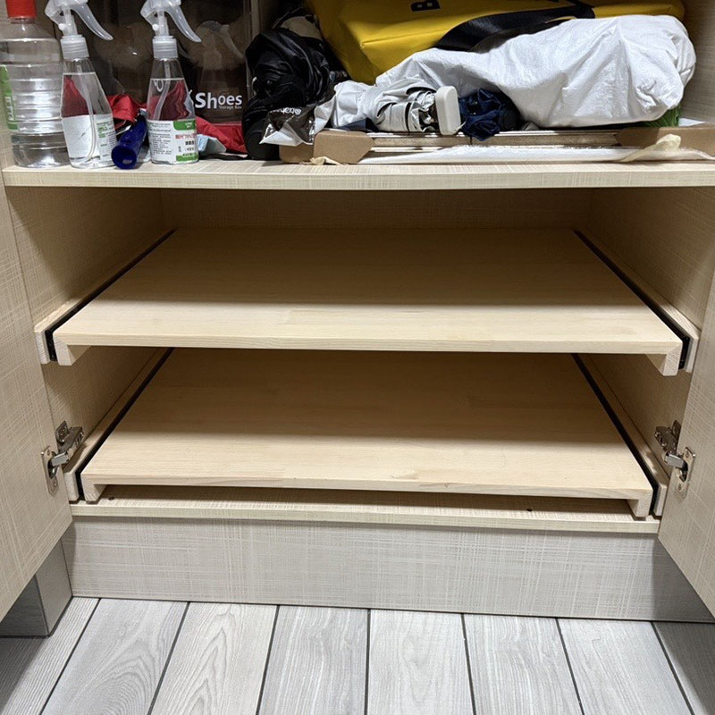 定制衣柜隔板橱柜抽拉搁板柜内滑板桌面延展工作台拉出操作台实木